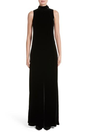 Women's Lafayette 148 New York Yana Velvet Dress, Size - Black
