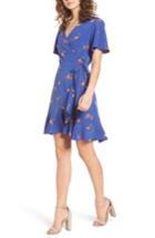 Women's Lucy Floral Wrap Dress - Blue