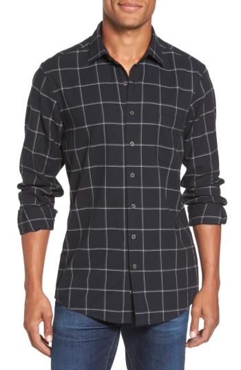 Men's Rodd & Gunn Darlington Sports Fit Windowpane Sport Shirt - Black