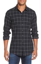 Men's Rodd & Gunn Darlington Sports Fit Windowpane Sport Shirt - Black