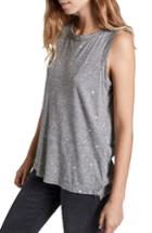 Women's Current/elliott The Muscle Tee Print Tank - Grey