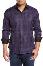 Men's Stone Rose Plaid Sport Shirt (s) - Blue