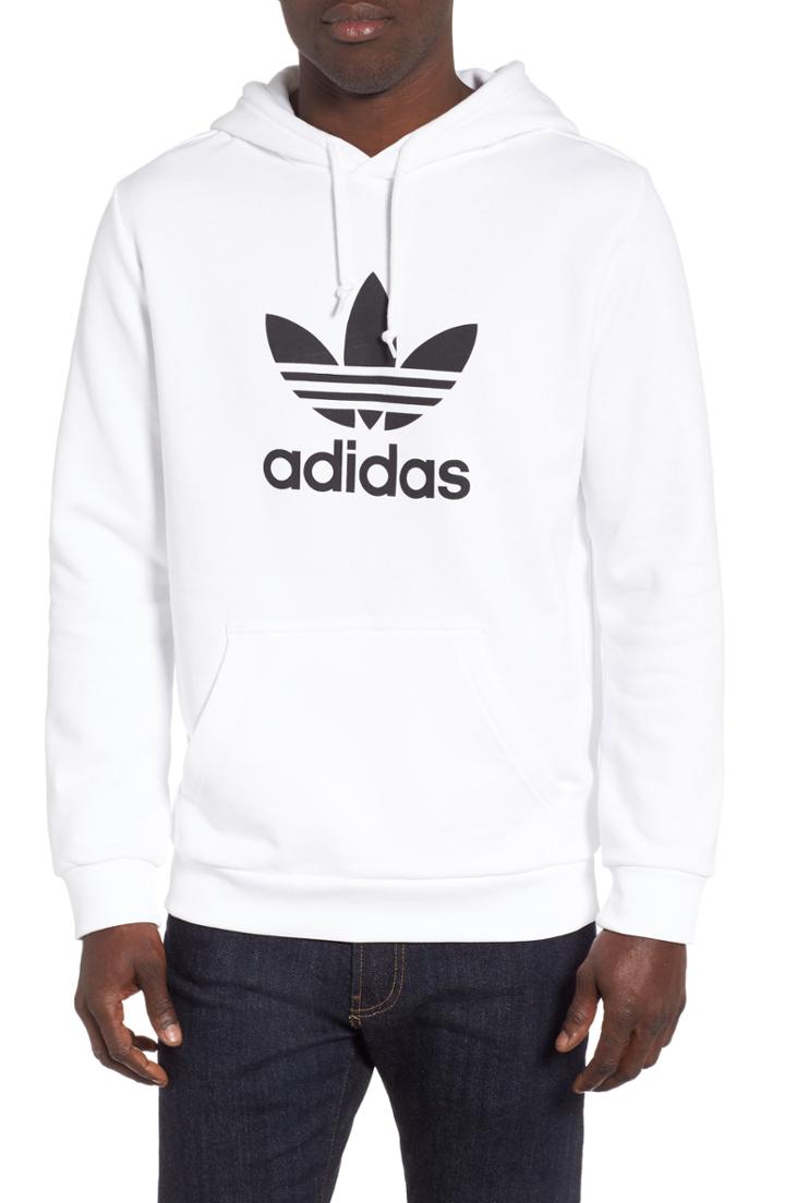 Men's Adidas Originals Trefoil Hoodie - White