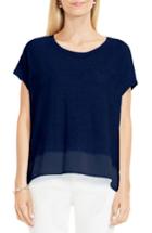 Women's Two By Vince Camuto Mixed Media Step Hem Tee