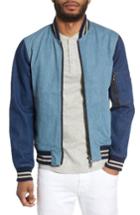 Men's Slate & Stone Denim Bomber Jacket - Blue