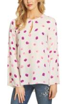 Women's Cece Bell Sleeve Petal Print Blouse - Pink