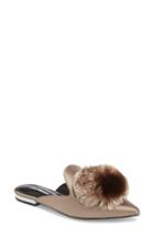 Women's Charles David Wella Pompom Loafer Mule .5 M - Beige