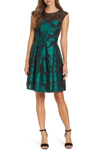 Women's Julia Jordan Jacquard Fit & Flare Dress