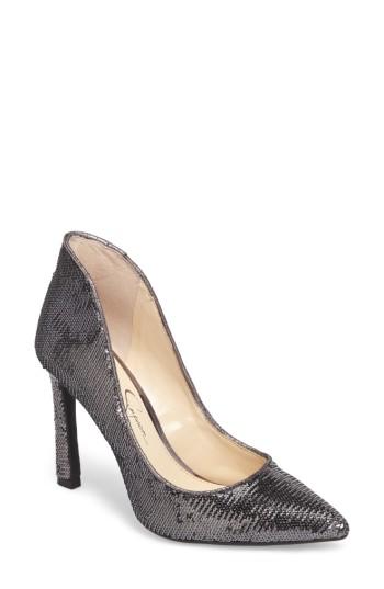 Women's Jessica Simpson Parma Pointy Toe Pump .5 M - Metallic