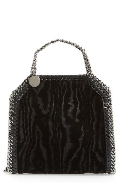 Stella Mccartney 'tiny Falabella - Velvet Moire' Tote -