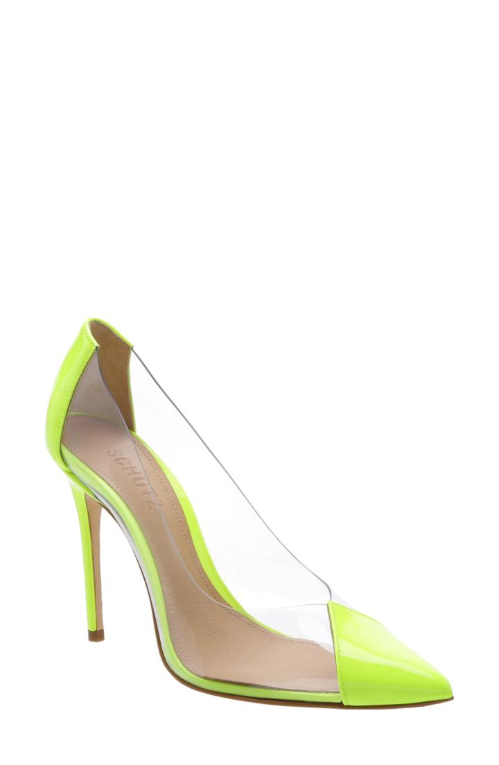 Women's Schutz Cendi Transparent Pump M - Yellow