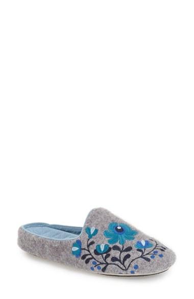 Women's Acorn 'flower Scuff' Slipper M - Grey