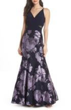 Women's Xscape Brocade Mermaid Gown - Blue