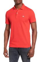 Men's Lacoste 'white Croc' Fit Pique Polo, Size 9(4xl) - Red