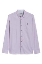 Men's Ted Baker London Slim Fit Textured Sport Shirt (m) - Pink