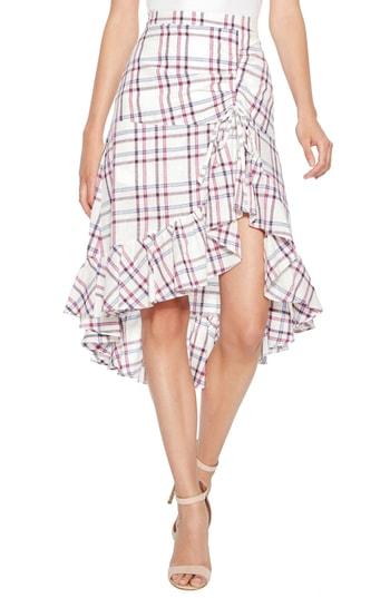 Women's Parker Kylie Ruffle Linen & Cotton Skirt - White