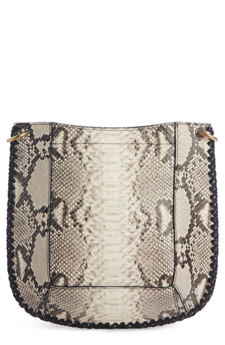 Isabel Marant Oskan New Snake Embossed Leather Hobo -