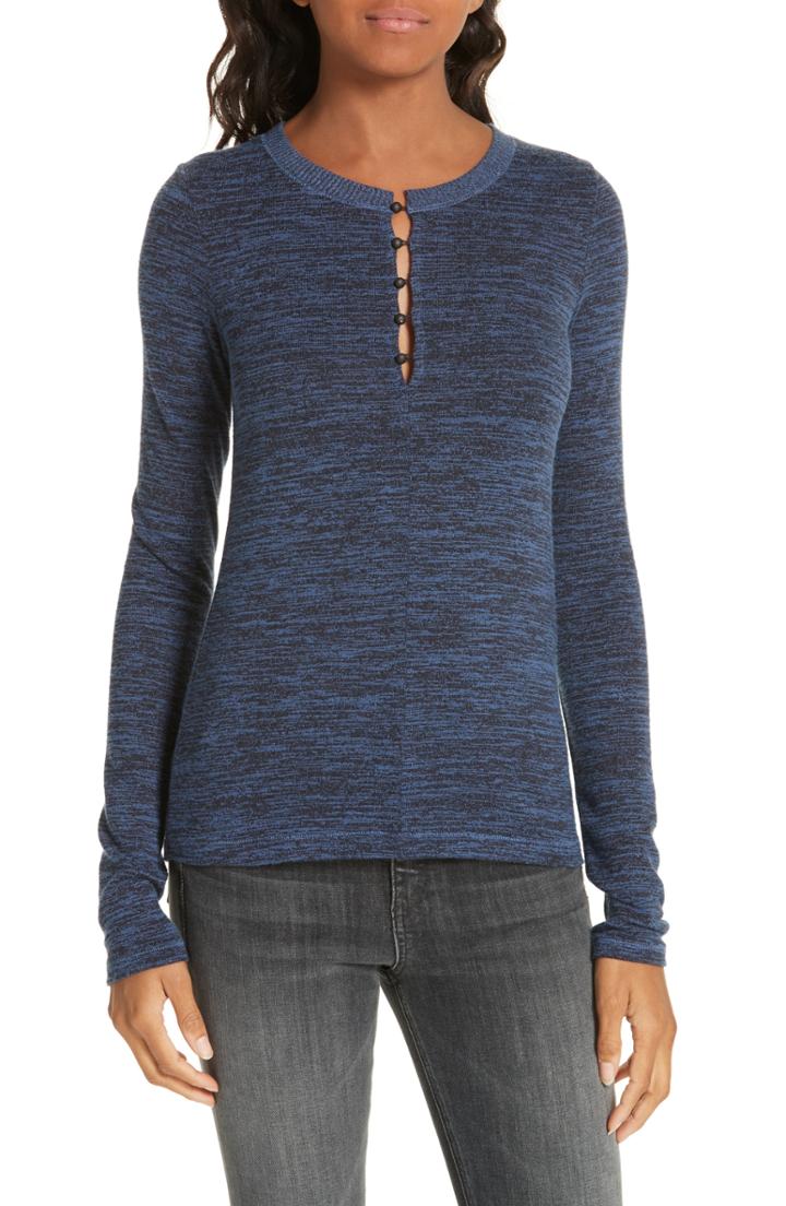 Women's Rag & Bone/jean Bowery Knit Top, Size - Blue