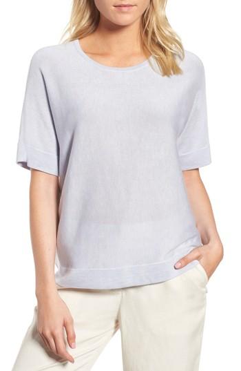 Women's Eileen Fisher Round Neck Top - Grey