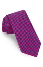 Men's Ted Baker London Basket Weave Grid Silk Tie, Size - Pink