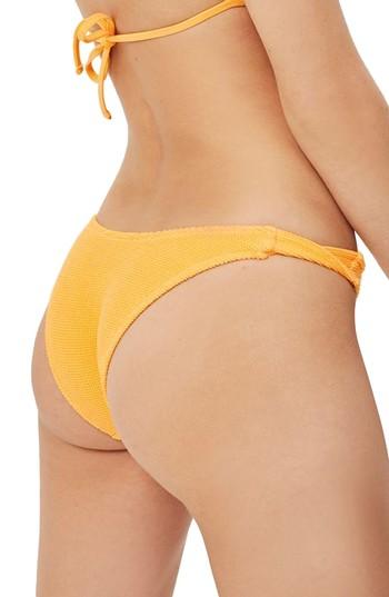 Women's Topshop Twist Side Bikini Bottoms Us (fits Like 0) - Orange