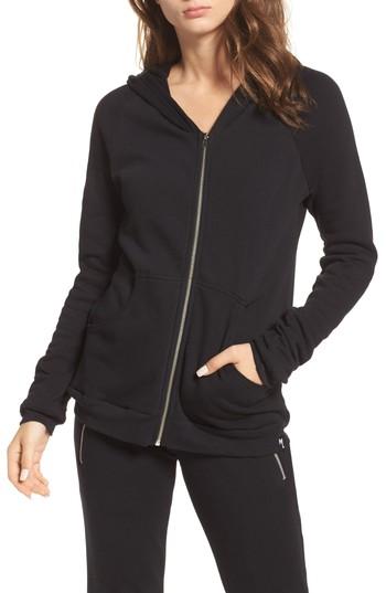 Women's Michael Lauren Paris Zip Lounge Hoodie - Black