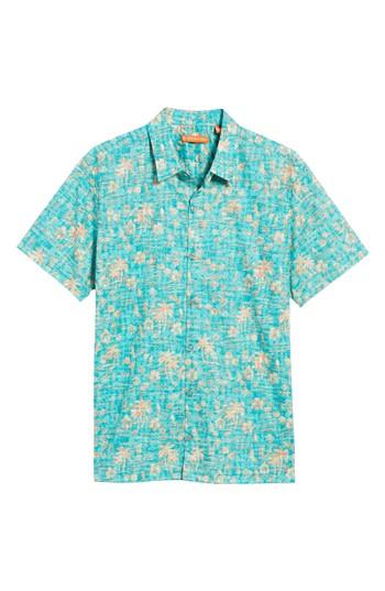 Men's Tori Richard Smallville Regular Fit Print Sport Shirt - Blue