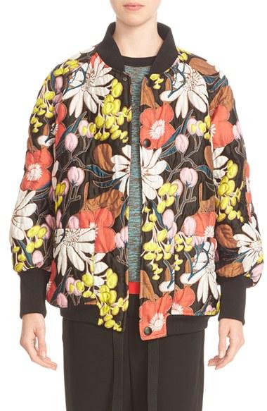 Women's Marni Floral Quilted Bomber Jacket