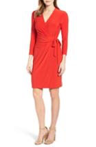 Women's Anne Klein Stretch Jersey Faux Wrap Dress - Red