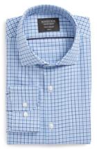 Men's Nordstrom Men's Shop Tech-smart Trim Fit Check Stretch Dress Shirt .5 32/33 - Blue