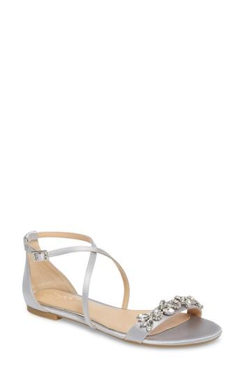 Women's Jewel Badgley Mischka Tessy Embellished Sandal M - Metallic