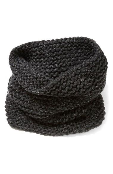 Women's Lafayette 148 New York Hand Knit Metallic Cashmere Tube Scarf