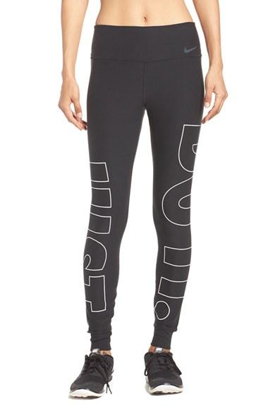 Women's Nike Power Legendary Graphic Tights - Black
