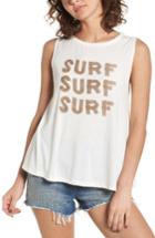 Women's Roxy Surf Graphic Muscle Tank - White