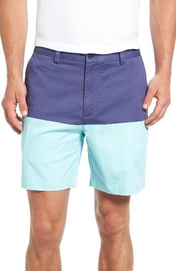 Men's Vineyard Vines Breaker Colorblock Stretch Flat Front Oxford Shorts