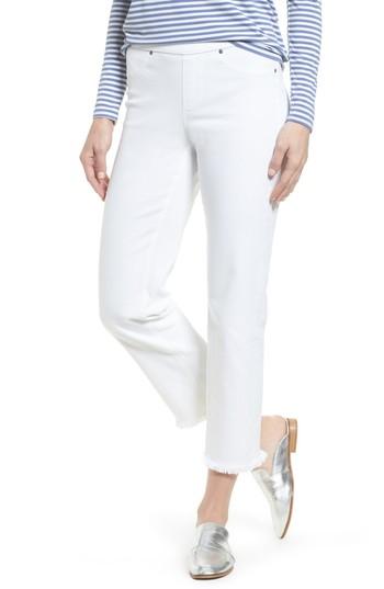 Women's Hue Raw Hem Skimmer Denim Leggings - White
