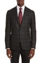 Men's Canali Kei Classic Fit Plaid Wool Sport Coat Us / 56 Eur - Grey