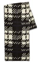 Men's Topman Monochrome Check Scarf, Size - Black