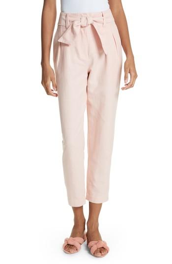 Women's Joie Jun Cotton & Linen Ankle Pants - Pink