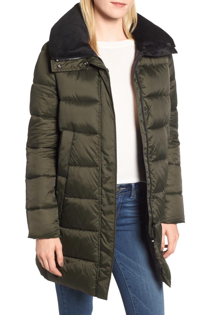 Women's Barbour Darcy Quilted Coat Us / 8 Uk - Green