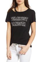 Women's Pam & Gela Feminist Gangsta Slash Tee - Black