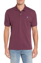 Men's Southern Tide 'skipjack Micro Pique' Stretch Cotton Polo, Size - Burgundy