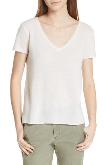 Women's Atm Anthony Thomas Melillo Cashmere V-neck Tee - White