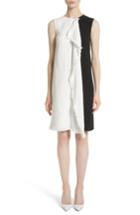 Women's Oscar De La Renta Cascade Tweed Shift Dress - White