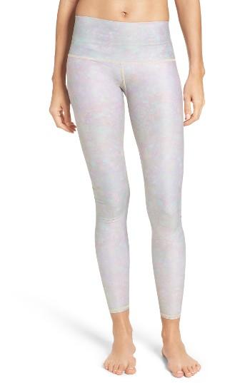 Women's Teeki White Snake Opal Hot Pant Leggings - Green