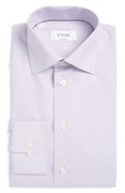 Men's Eton Contemporary Fit Check Dress Shirt - Pink