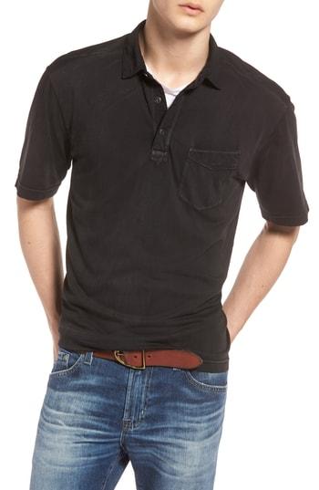 Men's Treasure & Bond Trim Fit Washed Polo - Black