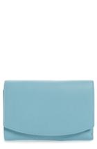 Women's Skagen Compact Leather Flap Wallet - Blue