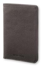 Men's Moleskine Lineage Leather Passport Wallet - Black