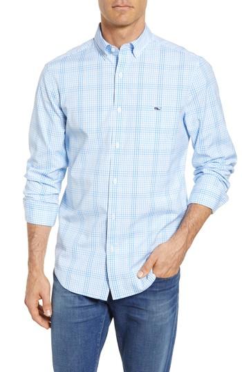 Men's Vineyard Vines Ridge Hill Classic Fit Check Sport Shirt - Blue
